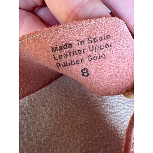 Marina Luna Women's Orange Slide Sandals Size 8 Leather - Picture 9 of 9